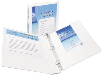 Avery® Showcase Economy View Binder with Round Rings 3 1" Capacity, 11 x 8.5, White