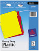 A Picture of product AVE-23080 Avery® Heavy-Duty Plastic Dividers with Multicolor Tabs and White Labels , 5-Tab, 11 x 8.5, Assorted, 1 Set