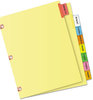 A Picture of product AVE-23284 Avery® Insertable Big Tab™ Dividers 8-Tab, Double-Sided Gold Edge Reinforcing, 11 x 8.5, Buff, Assorted Tabs, 1 Set