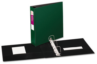 Avery® Durable Non-View Binder with DuraHinge® and Slant Rings 3 2" Capacity, 11 x 8.5, Green