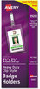 A Picture of product AVE-2920 Avery® Heavy-Duty Secure Top™ Name Badge Holders,  Vertical, 2 1/4 x 3 1/2, Clear, 50/Box