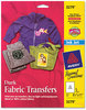 A Picture of product AVE-3279 Avery® Fabric Transfers 8.5 x 11, White, 5/Pack