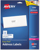 A Picture of product AVE-5260 Avery® Easy Peel® White Address Labels with Sure Feed® Technology w/ Laser Printers, 1 x 2.63, 30/Sheet, 25 Sheets/Pack