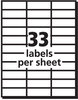 A Picture of product AVE-5311 Avery® Copier Mailing Labels Copiers, 1 x 2.81, Clear, 33/Sheet, 70 Sheets/Pack
