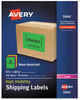 A Picture of product AVE-5952 Avery® High-Visibility ID Labels Permanent Laser 5.5 x 8.5, Neon Green, 200/Box