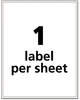 A Picture of product AVE-60507 Avery® UltraDuty® GHS Chemical Waterproof & UV Resistant Labels and 8.5 x 11, White, 500/Pack