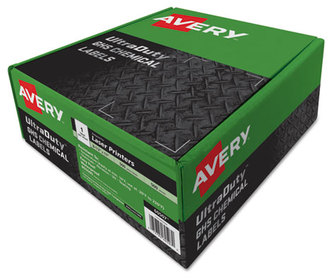 Avery® UltraDuty® GHS Chemical Waterproof & UV Resistant Labels and 8.5 x 11, White, 500/Pack