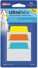 A Picture of product AVE-74759 Avery® Ultra Tabs® Repositionable Mini Tabs: 1" x 1.5", 1/5-Cut, Assorted Neon Colors, 40/Pack