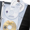 A Picture of product AVE-75263 Avery® CD Organizer Sheets for Three-Ring Binders Two-Sided Binder, 4 Disc Capacity, Clear, 5/Pack