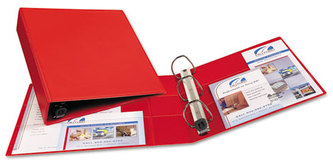 Avery® Heavy-Duty Non-View Binder with DuraHinge® and One Touch EZD® Rings 3 2" Capacity, 11 x 8.5, Red