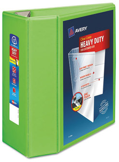 Avery® Heavy-Duty View Binder with DuraHinge® and One Touch EZD® Rings Locking 3 5" Capacity, 11 x 8.5, Chartreuse