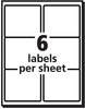 A Picture of product AVE-8164 Avery® Shipping Labels with TrueBlock® Technology w/ Inkjet Printers, 3.33 x 4, White, 6/Sheet, 25 Sheets/Pack