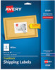 A Picture of product AVE-8164 Avery® Shipping Labels with TrueBlock® Technology w/ Inkjet Printers, 3.33 x 4, White, 6/Sheet, 25 Sheets/Pack