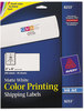 A Picture of product AVE-8253 Avery® Vibrant Color Printing Mailing Labels Inkjet Color-Print w/ Sure Feed, 2 x 4, Matte White, 200/PK