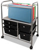 A Picture of product AVT-34100 Advantus® Letter/Legal File Cart with Five Storage Drawers,  21-5/8 x 15-1/4 x 28-5/8, Black