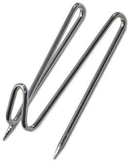 Advantus® Panel Wall Wire Hooks,  Silver, 25 Hooks/Pack