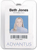 A Picture of product AVT-75456 Advantus® ID Badge Holders with Clip,  Horizontal, 4w x 3h, Clear, 50/Pack