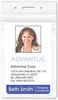 A Picture of product AVT-75523 Advantus® Resealable ID Badge Holders,  Horizontal, 3 3/4 x 2 5/8, Clear, 50/Pack
