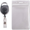A Picture of product AVT-91129 Advantus® Resealable ID Badge Holders,  Cord Reel, Vertical, 2 5/8 x 3 3/4, Clear, 10/Pack