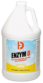 Big D Industries Enzym D Digester Deodorant,  Lemon, 1gal, 4/Carton