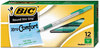 A Picture of product BIC-GSMG11GN BIC® Round Stic Grip™ Xtra Comfort Ballpoint Pen,  Green Ink, 1.2mm, Medium, Dozen