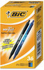 A Picture of product BIC-SCSM361AST BIC® Soft Feel® Retractable Ballpoint Pen,  Black/Blue, 1mm, Medium, 36/Pack