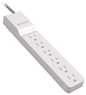 Belkin® Home/Office Surge Protector,  6 Outlets, 4 ft Cord, 720 Joules, White