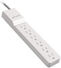 A Picture of product BLK-BE10600008R Belkin® Home/Office Surge Protector,  6 Outlets, 8 ft Cord, 720 Joules, White