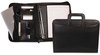 A Picture of product BND-540079BLK Bond Street, Ltd. Tablet-iPad® Organizer with Removable Ring Binder,  Black Leather