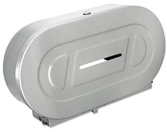 Bobrick Stainless Steel Two-Roll Jumbo Toilet Tissue Dispenser,  Stainless Steel,Jumbo,20-13/16Wx5 15/16Dx11-3/8H