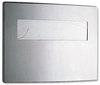 A Picture of product BOB-4221 Bobrick Stainless Steel Toilet Seat Cover Dispenser,  15 3/4 x 2 1/4 x 11 1/4, Satin Stainless Steel