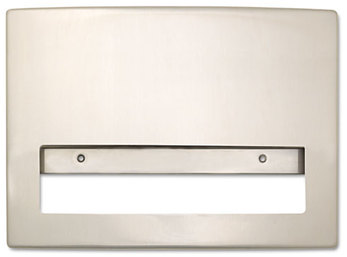 Bobrick Stainless Steel Toilet Seat Cover Dispenser,  15 3/4 x 2 1/4 x 11 1/4, Satin Stainless Steel