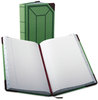 A Picture of product BOR-6718500R Boorum & Pease® Record and Account Book with Green and Red Cover,  Record Rule, Green/Red, 500 Pages, 12 1/2 x 7 5/8