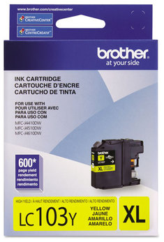 Brother LC103BK-LC107BK Ink LC103Y Innobella High-Yield 600 Page-Yield, Yellow