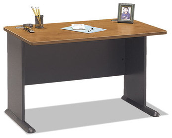 Bush® Series A Workstation Desk,  Natural Cherry