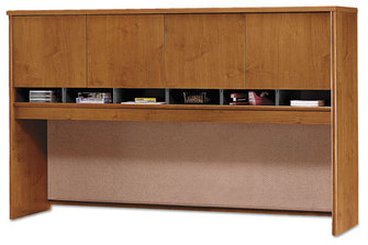 Bush® Series C Collection Four-Door Hutch,  Box 1 of 2, Natural Cherry