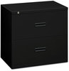A Picture of product BSX-482LP HON® 400 Series Lateral File 2 Legal/Letter-Size Drawers, Black, 36" x 18" 28"