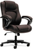 A Picture of product BSX-VL402EN45 HON® HVL402 Series Executive High-Back Chair Supports Up to 250 lb, 17" 21" Seat Height, Brown Seat/Back, Black Base