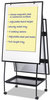 A Picture of product BVC-EA49125016 MasterVision® Creation Station Melamine Dry Erase Board,  29 1/2 x 74 7/8, Black Frame