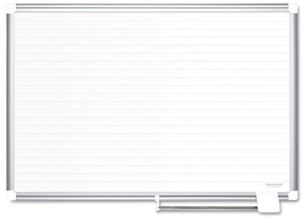 MasterVision® Ruled Planning Board,  72x48, White/Silver