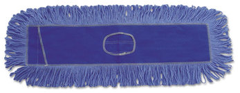 Boardwalk® Blue Dust Mop Head,  Dust, Looped-End, Cotton/Synthetic Fibers, 24 x 5, Blue