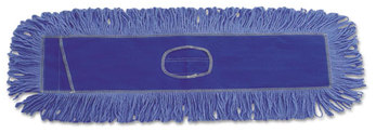 Boardwalk® Blue Dust Mop Head,  Cotton/Synthetic Blend, 36 x 5, Looped-End, Blue