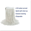 A Picture of product BWK-2020C Boardwalk® Cut-End Wet Mop Heads,  Cotton, No. 20, White 12/Case