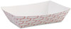 A Picture of product BWK-30LAG040 Boardwalk® Paper Food Baskets,  6oz Capacity, Red/White, 1000/Carton