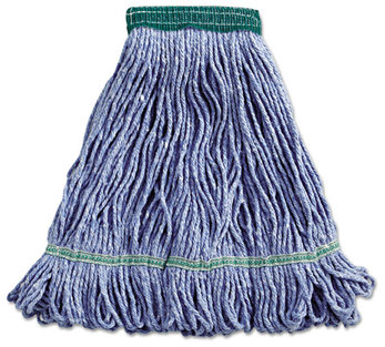 Boardwalk® Super Loop Wet Mop Head,  Cotton/Synthetic, Medium Size, Blue, 12/Case
