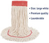 A Picture of product BWK-503WH Boardwalk® Super Loop Cotton/Synthetic Wet Mop Head. Large. White. 12/case.