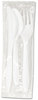 A Picture of product BWK-COMBOKIT Boardwalk® Mediumweight Polystyrene Three-Piece Cutlery Kits with Fork, Knife, and Teaspoon. White. 250 kits/carton.