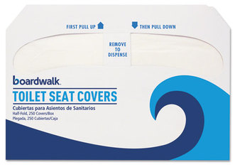 Boardwalk® Premium Toilet Seat Covers,  250 Covers/Sleeve, 10 Sleeves/Carton