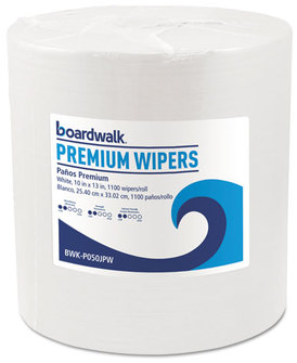 Boardwalk® Hydrospun Wipers,  White, 11 x 13, 1100/Roll