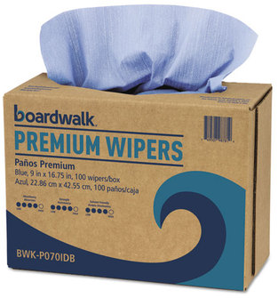 Boardwalk® Hydrospun Wipers,  Blue, 9 x 16 3/4, 1000/Carton